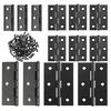 Stainless Steel Flat Open Black Hinges for Cabinet Doors - 1.5" To 4"