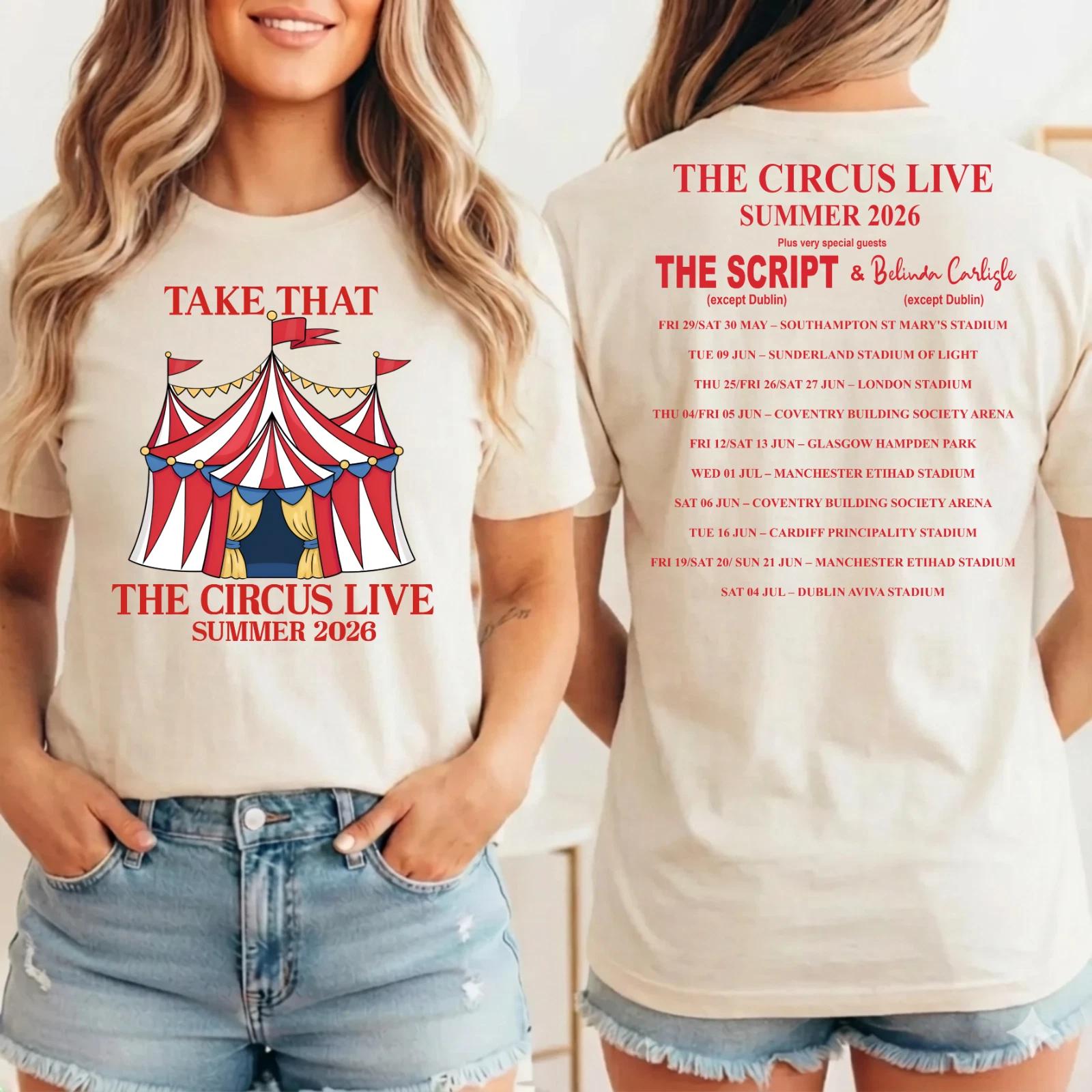 Take That Circus Live Summer 2026 Tour T-Shirt, Concert Lovers Inspired Shirt XL