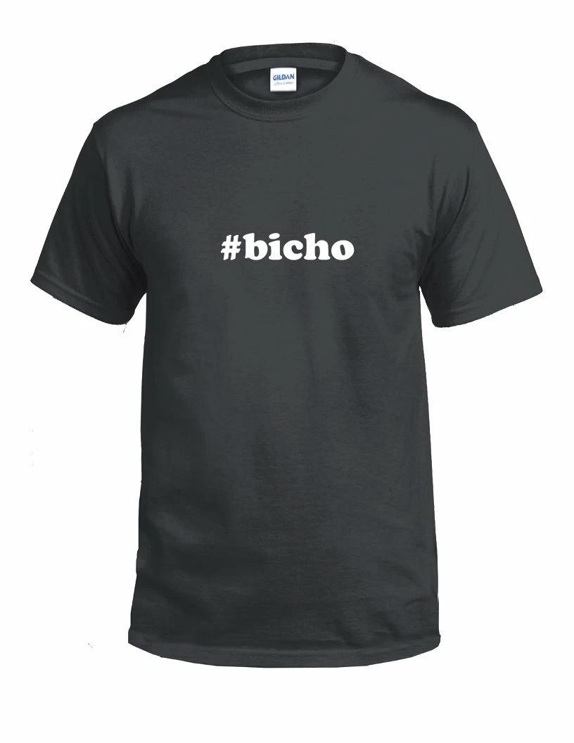 

#bicho T-Shirt Hashtag Bicho Funny Birthday Gift White Black Cotton Tee Shirt 4XL