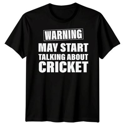 Warnung Könnte anfangen über Cricket zu reden Herren Damen T-Shirt Lustiges Unisex T-Shirt