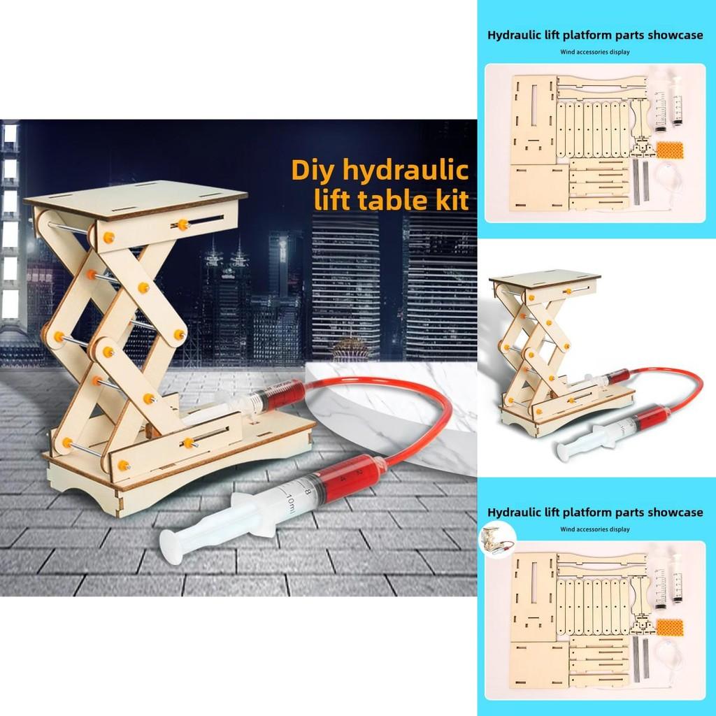 Holz-Hydraulikheber für Kinder Wissenschaft DIY-Bausatz Mit Pädagogischem Physikspielzeug Für Kinder