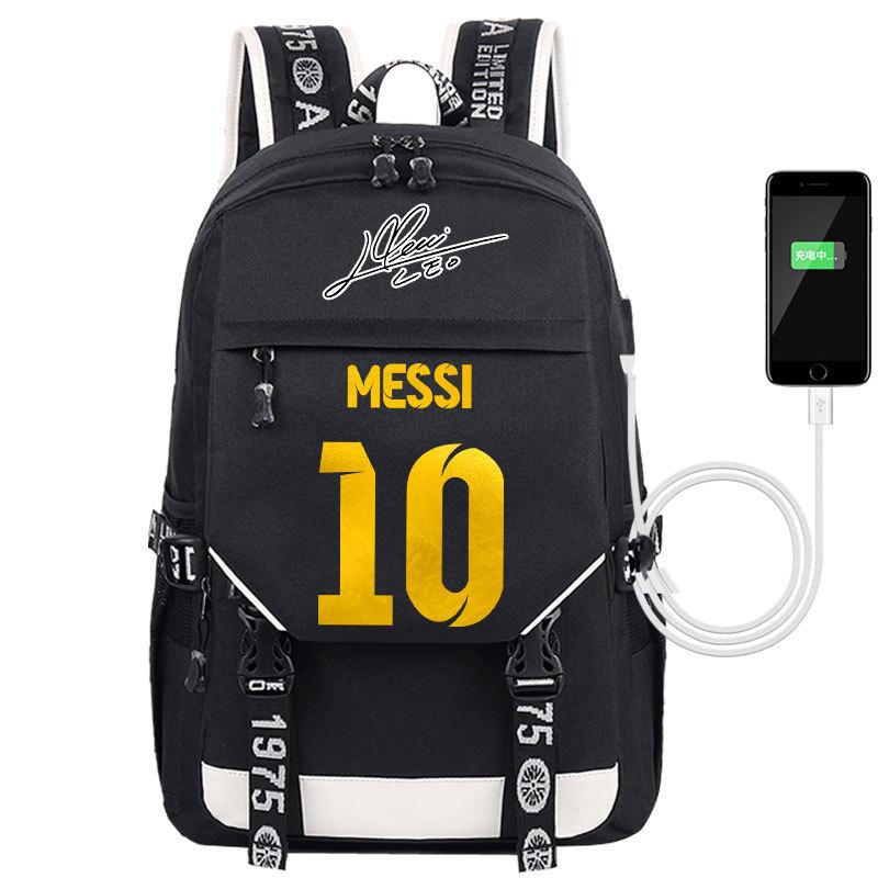 Large Capacity Football Backpack Mbappe School Bag Neymar Signature Backpack