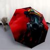 1PC Firefighter Mask Automatic Folding Umbrella, Portable & Foldable Design with 8 Ribs, Casual Outdoor Accessory, Umbrella for Windproof09