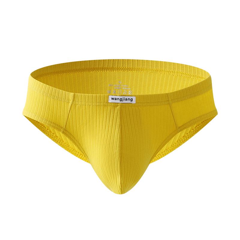 Men's Ribbed Cotton Briefs - Sexy, Breathable, and Trendy U-Convex Design