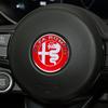 3D Car Steering Wheel Badge Replacement Emblem Decor For Alfa Romeo Giulia Stelvio Giulietta Interior Sticker Auto Accessories