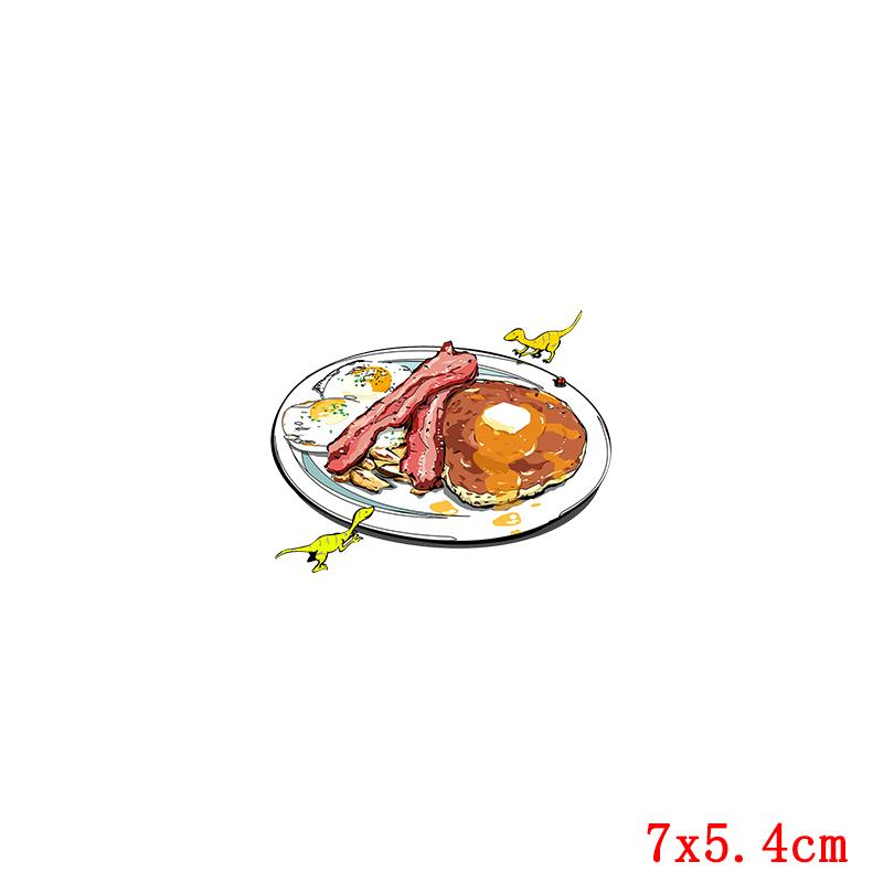 Cartoon Food Patch Iron On Transfer For Clothing Fruit Thermal Transfer For Clothes Vinyl Applique Thermo Sticker On Clothes DIY
