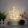 Customize Acrylic 3D Illusion LED Warm White Night Light for Living Room Kids Bedroom Decorative Lamp with USB Power