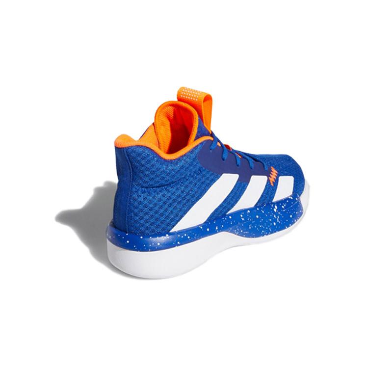 adidas Pro Next 2019 K Slip Resistant Mid Top Children's Basketball Shoes Blue White Orange Kids' EF0856