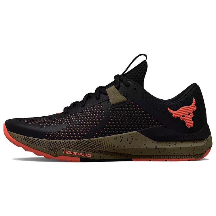 Under Armour Men s Project Rock BSR 2 Training Shoes Black Tent Orange 3025081-002 40.5