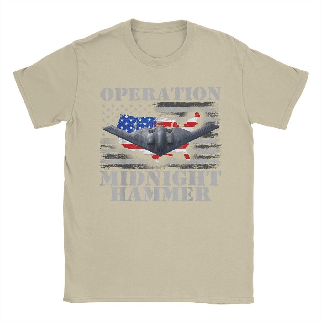 B-2 Stealth Jet Shirt Operation Midnight Hammer T-Shirt Herren Baumwolle Humorvolles T-Shirt Rundhals Kurzarm
