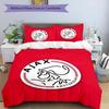 3pcs Ajax FC Design Cover Set - HD Printed Bedding with 1 Cover and 2 Pillowcases - Perfect for Home and Dorm Decor