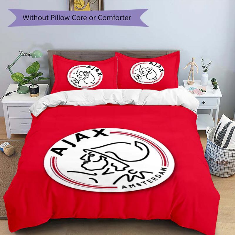 3pcs Ajax FC Design Cover Set - HD Printed Bedding with 1 Cover and 2 Pillowcases - Perfect for Home and Dorm Decor