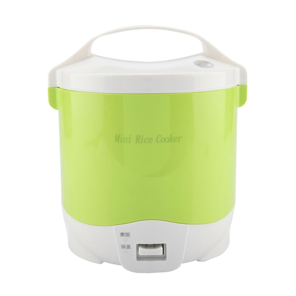 24V 180W 1.6L Electric Portable Multifunctional Rice Cooker Food   for Cars (Green)