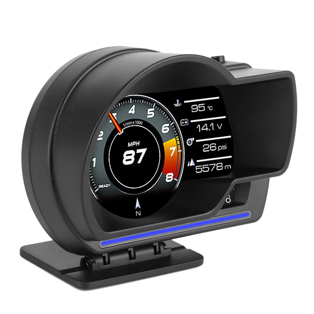 Head Up Display OBD2+GPS Smart Gauge Car HUD Speedometer Turbo RPM Alarm for Car Truck