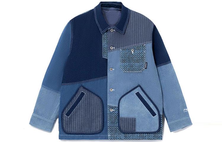 Li Ning Skateboard Jackets Men s Blue Lapel Moderate Other AWBR009-2 S