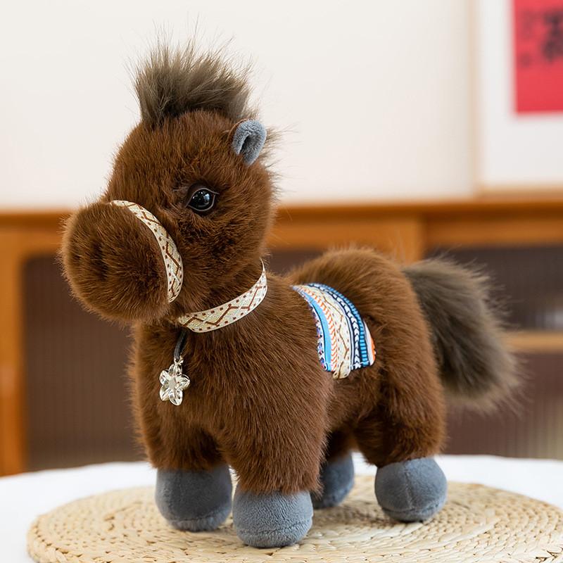 Plush Pony Toy With Pp Cotton Filling For Children Gift And Decor