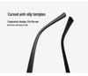 Men's Classic Thick TR Square Glasses Frame with Anti-Blue Light and Prescription Lenses Compatibility