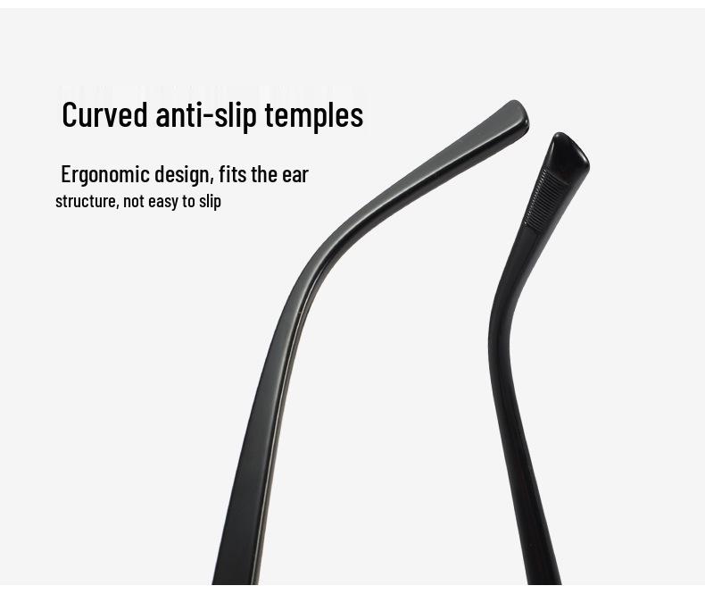 Men's Classic Thick TR Square Glasses Frame with Anti-Blue Light and Prescription Lenses Compatibility