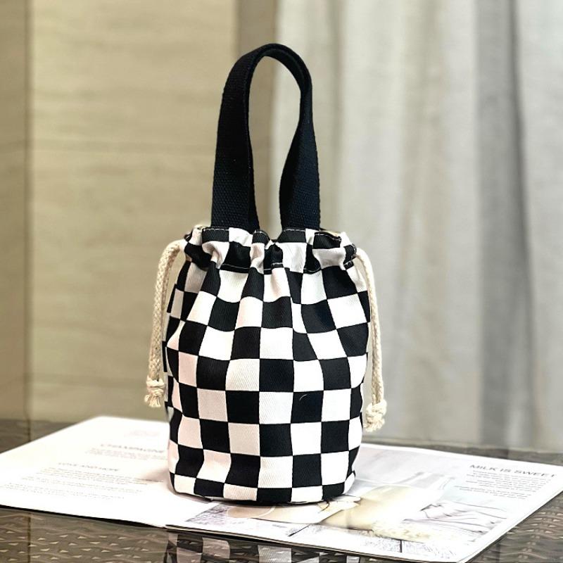 New Canvas Bundle Portable Tote Bag Thermos Cup Braised Cup Protective Bag Thermal Insulation Bucket Bag Handheld Mom Bag