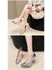 Women's 2024 Autumn Pointed Toe Stiletto Slip-On High Heels, Plus Size 42-43, Elegant Style