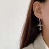 Korean Style Needle Cross Wrapped Earrings: Retro Fashion Women's Hip Hop Hoops and Ear Studs