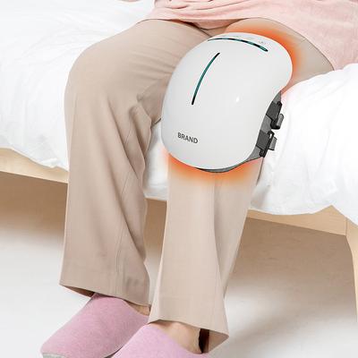 USB Rechargeable Knee Massager with Heat , Ergonomic Design, Hot Compress for Muscle Relaxation | White,  Gift for Holidays