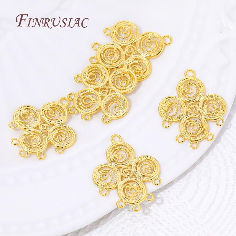 Connectors For Jewerly 18K Gold Plated Brass Connectors For Bracelets Accessories DIY Jewelry Making Supplies,Earrings Findings