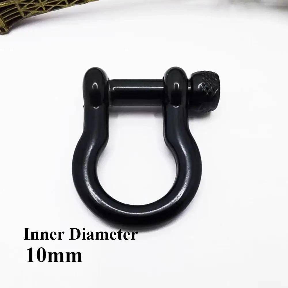 1piece Solid Brass Carabiner D Bow Staples Shackle Fob Key Ring Keychain Hook Screw Joint Connector Buckle