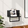 VidaXL Wall Shelf with Bar Black 30x25x30 Cm 836278
