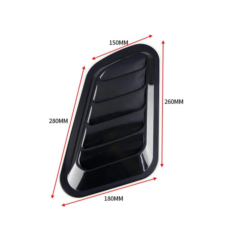 2PCS Universal Intake Scoop Turbo Bonnet Vent Cover Hood ABS Car Hood Air Outlet Decorative Carbon Fiber False Vent Hood Vehicle