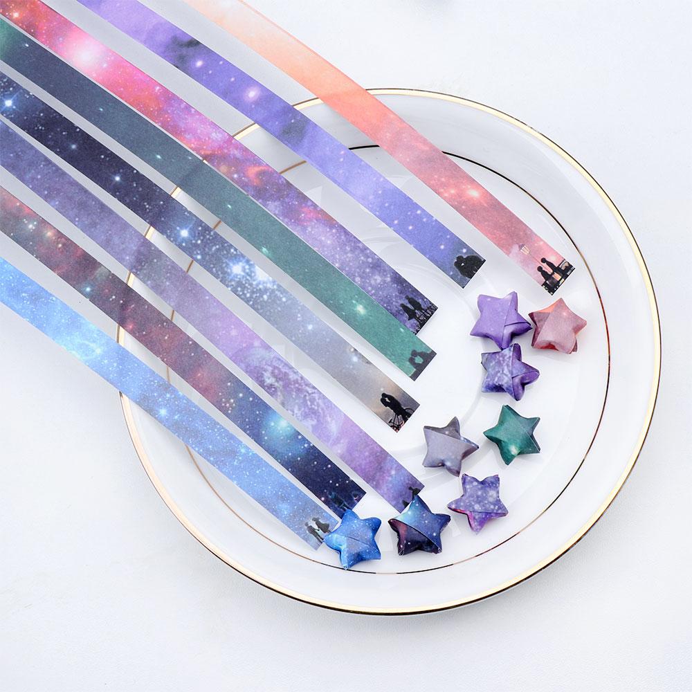 Kinder Mischfarben Heimdeko Beste Wünsche DIY Basteln Scrapbooking Origami Faltstern Papierstreifen