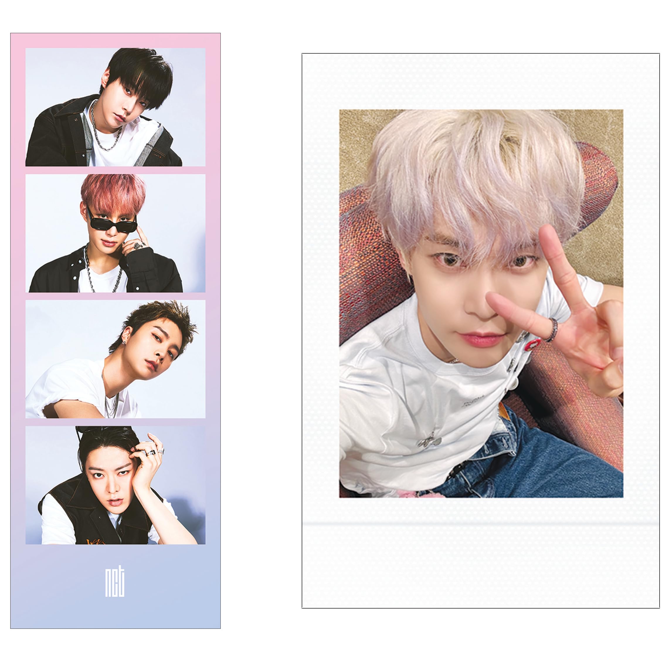 

Настоящий набор 4Cut Photo 2Sheet Polaroid 10Sheet Insenekko 10 Instax style trading Настоящий набор K-STAR + (2 + карты) (NCT NCT)