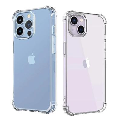 Skaidrus smūgiams atsparus telefono dėklas iPhone 15 14 11 13 12 Pro Max 7 8 Plus X XR XS Apsauga iš minkšto silikono Skaidrūs priedai