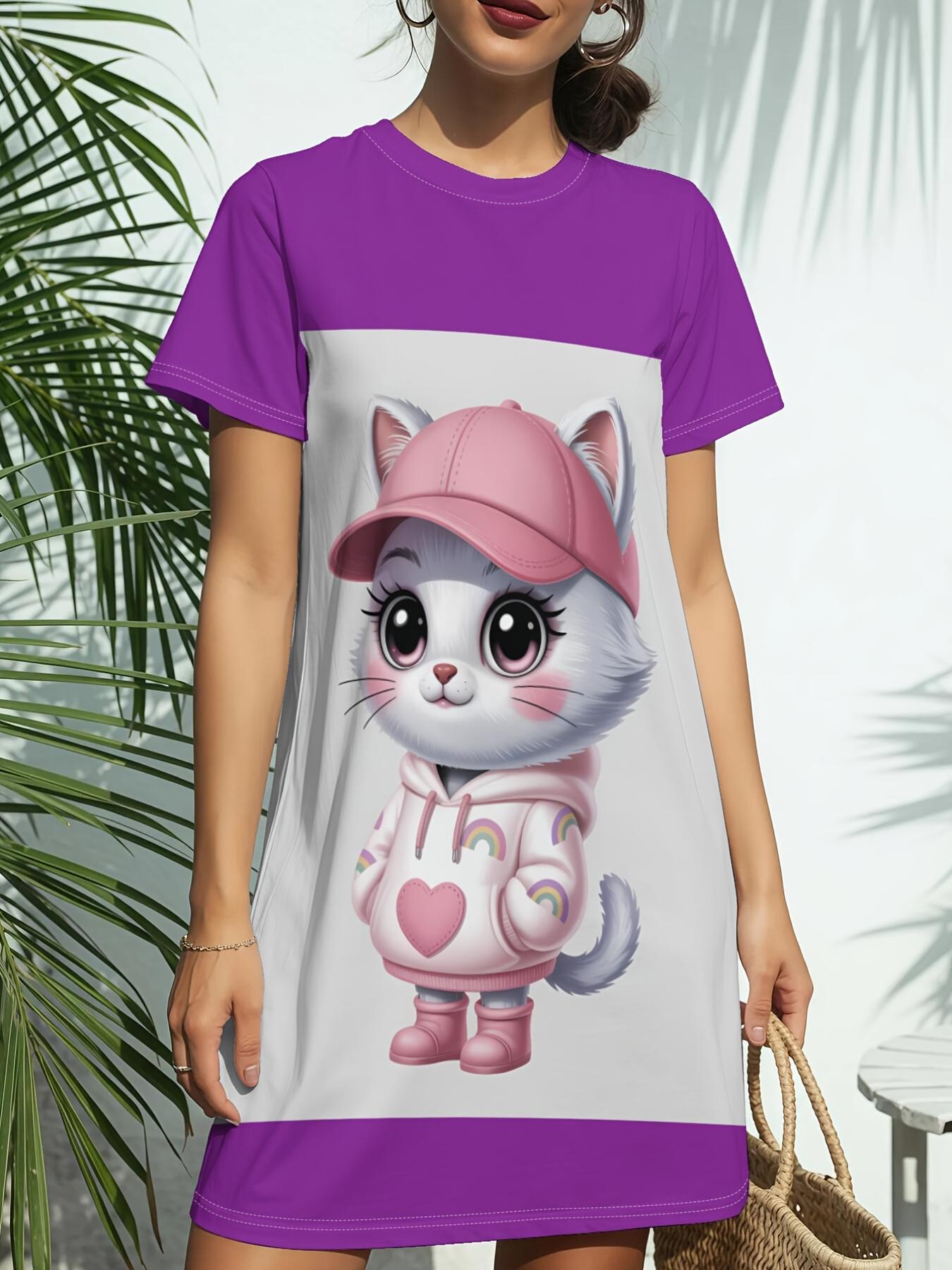 

Women s Short Sleeve T-Shirt Dress - Crew Neck -Line Dress with T-Shirt Top ;. Casual Spring Summer Outfits. Blouse-Compatible for Direct -commerceati 9XL дубильная кора