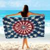 American Flag Tie Dye Beach Towel 1Pc 2D Flat Printed Microfiber Sandproof Waterproof 4th Of July Pool Bath Towel Picnic Mat
