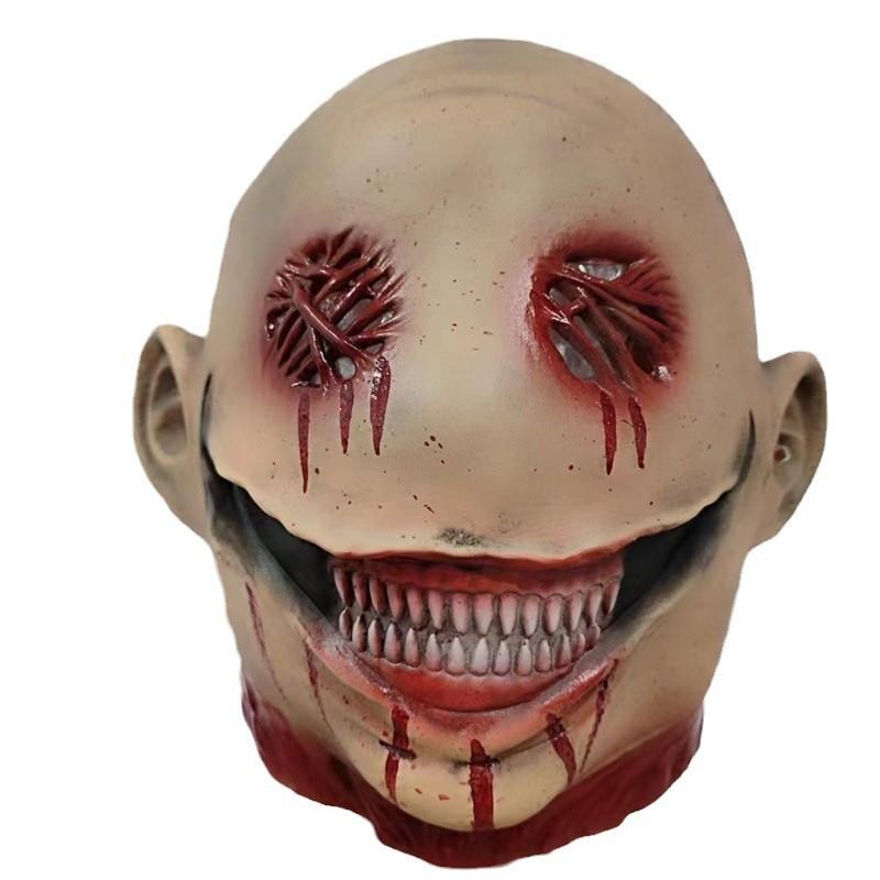 Mask Halloween Haunted With Blood And Sharp Teeth For Ghostly Play Costume
