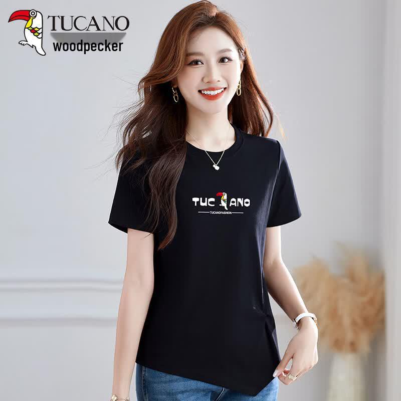 

Woodpecker Women s Pure Cotton Irregular Hem T-Shirt 3XL