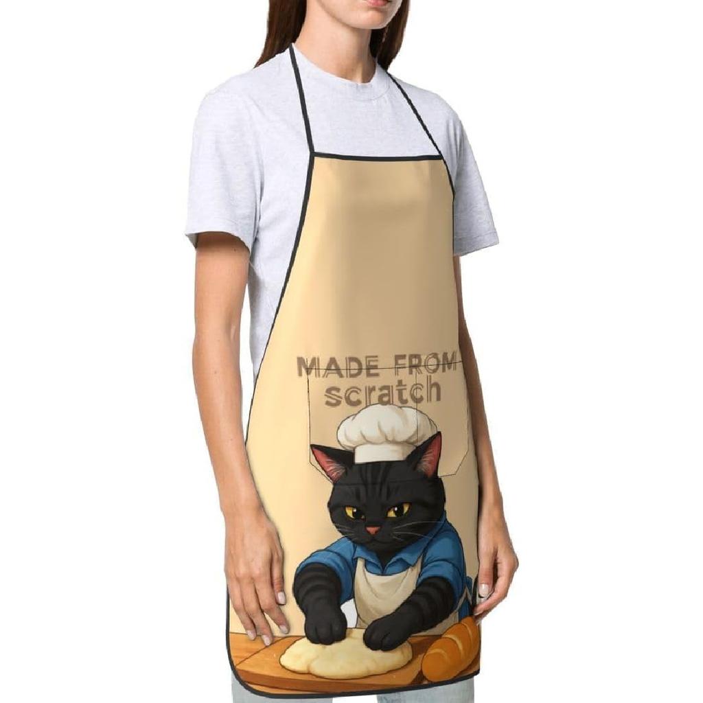 Women Men Aprons Bib Chef Baking Aprons with Pockets for Decor Kitchen BBQ Baking Grilling Cooking