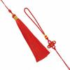Chinese Knoop Auto Decoratie, Vijf Keizerlijke Munten, Kalebas Kwast, Handgeweven Hangend Ornament