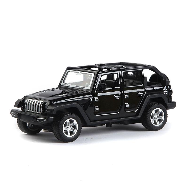 1/36 Scale Alloy JEEPS Wrangler Car Model Simulation Off-road Vehicle Pull Back Car Decoration Ornaments Collection Toys For Children