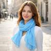Solid Color Chiffon Scarf Thin Shawl Silk Elegant Wrap Hijab  Spring