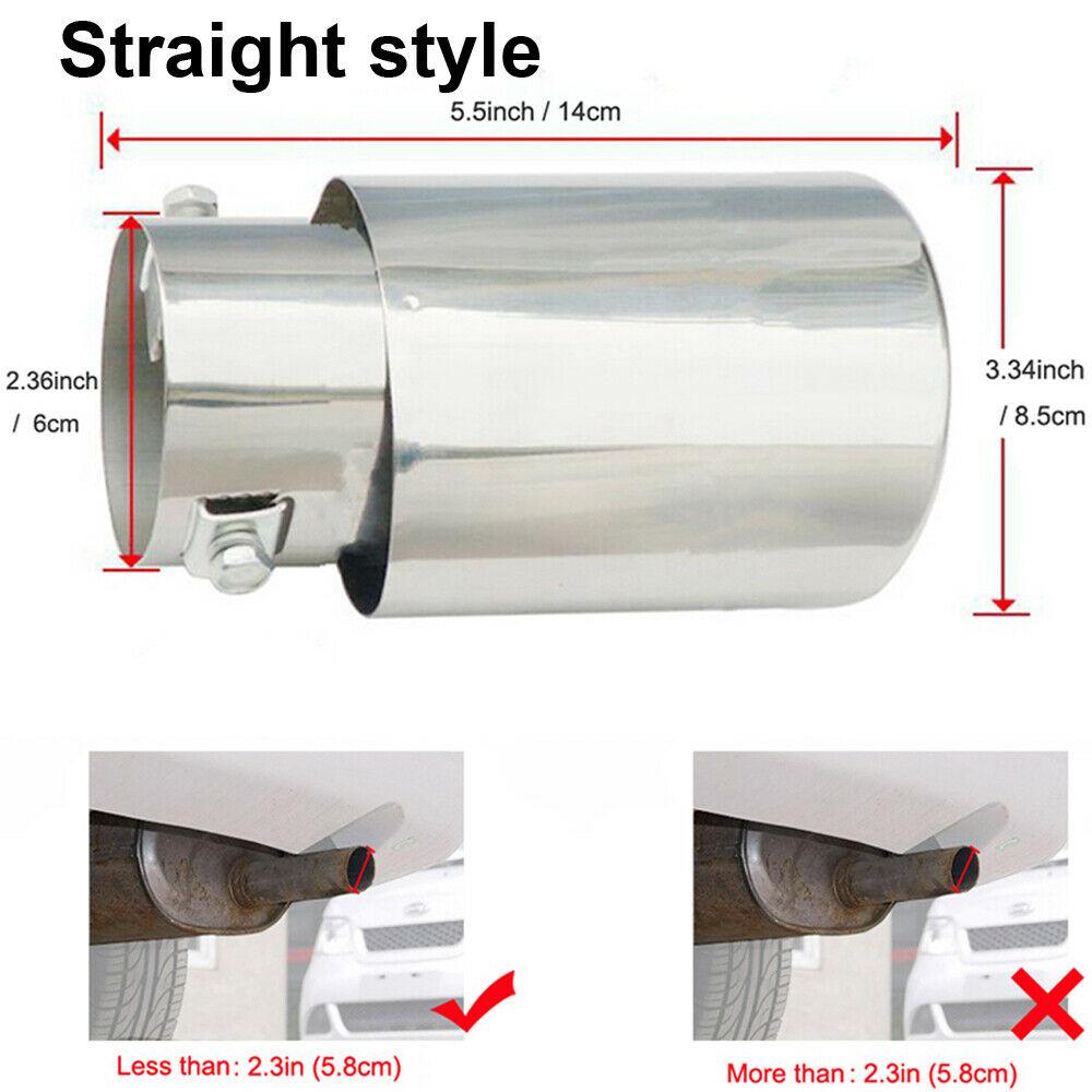 DSYCAR 1Pcs Universal Stainless Steel Car Exhaust Tail Muffler Tip Pipe for Car-styling Decoration DIY Accessories