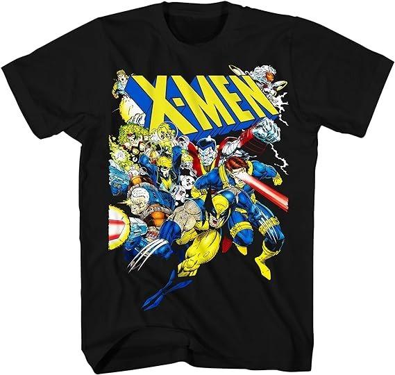 

2025 New Marvel-authorized Marvel X-Men 90s Jim Lee Male and Female Pure Cotton Print Anime Clothes T Shirts Off White T-shirt 4XL