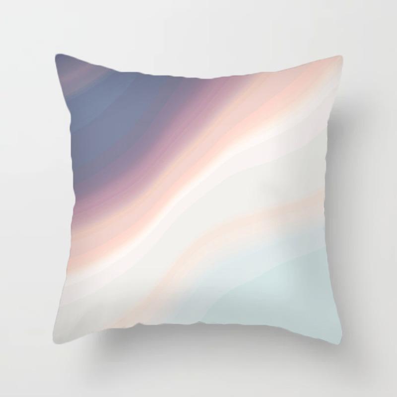 Luxury Home Decoration Pillowcase Simple Watercolor Flow Painting Office Sofa Car Cushion Cover
