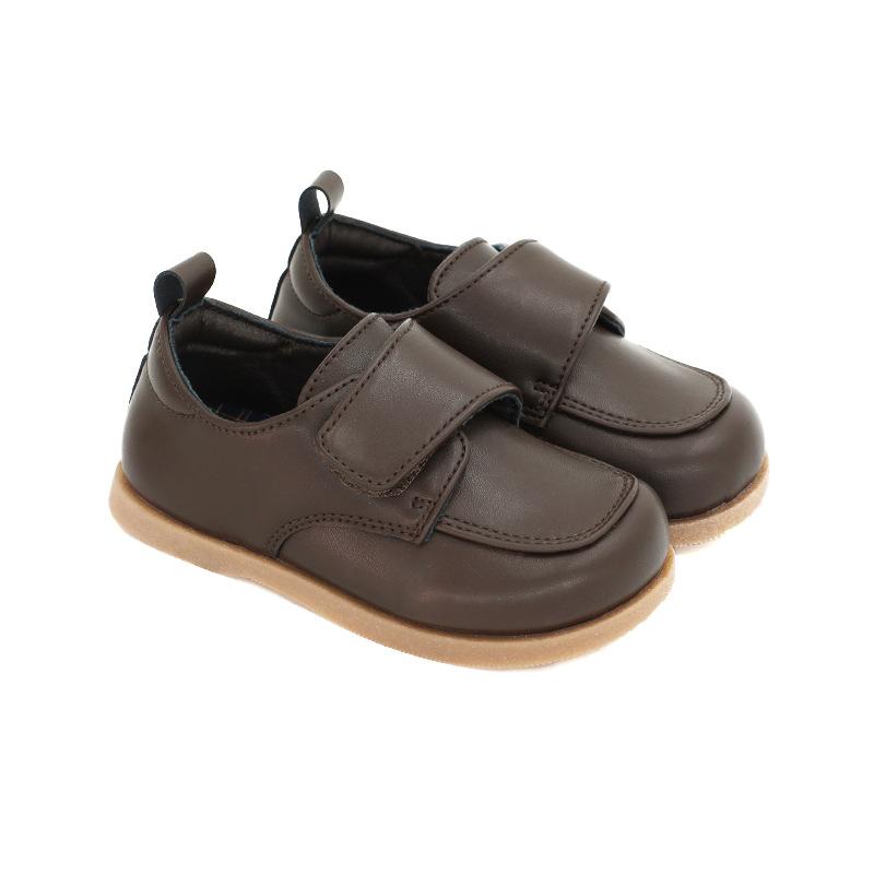 

Autumn Classmates Children s Leather Shoes Girls Loafers Boys Performance Shoes 24 коричневый