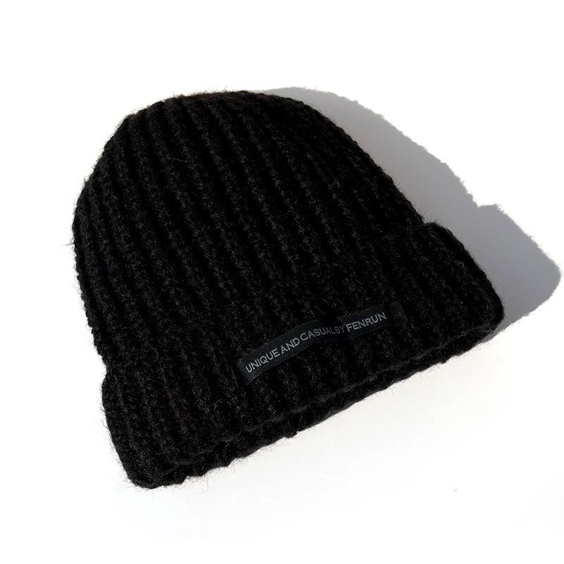 

Однотонные мешковатые вязаные шапки-бини для женщин и девочек, осенне-зимние, утепленные шапки-чепчики, модные лыжные шапки для снега, вязаные крючком Elastic чёрный