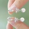Fashionable Zircon Butterfly Paired with Imitation Pearl Drop Earrings, Elegant Bridal Wedding Jewelry, Top-notch Women's Earrings
