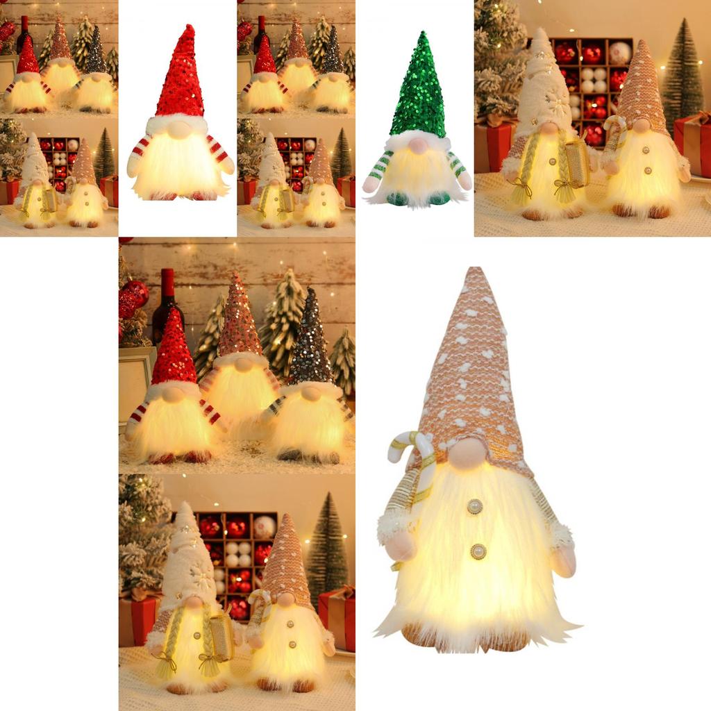 Adorable Christmas Decorative Rudolph Plush Doll With Sparkling Sequins And Lights For Festive Holiday Cheer