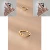 Stylish Adjustable Geometric Round Diamond Ring Copper Gold Ideal For Gifting