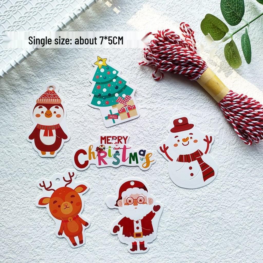 Festive Lollipop Cartoon Candy Decoration Cards for Christmas Events